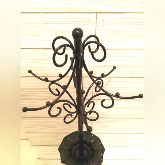 Elegant Black, Metal Jewelry Stand - Picture 4 of 6